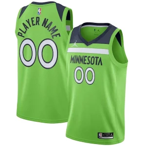 Lujoso Práctico Minnesota Timberwolves Jordan Brand Swingman Custom Jersey Statement Edition Green  para la gran final