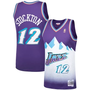 Exquisito John Stockton Utah Jazz Hardwood Classics Swingman Jersey Purple  para la gran final