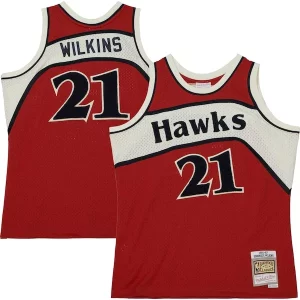 Bonito Dominique Wilkins Atlanta Hawks 1986/87 Hardwood Classics Off Court Swingman Jersey Red  para la gran final