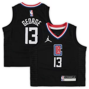 Genial Paul George LA Clippers Jordan Brand Toddler 2020/21 Jersey Black Statement Edition  para la gran final