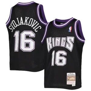 Bonito Peja Stojakovic Sacramento Kings Youth 2001/02 Hardwood Classics Swingman Jersey Black  para la gran final