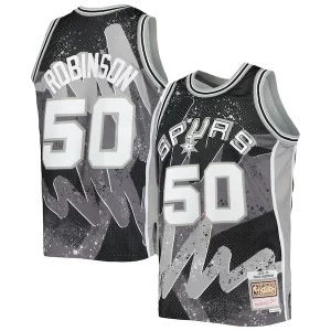 Delicioso Clásico Hermoso David Robinson San Antonio Spurs Hardwood Classics 1998/99 Hyper Hoops Swingman Jersey Black  para la gran final