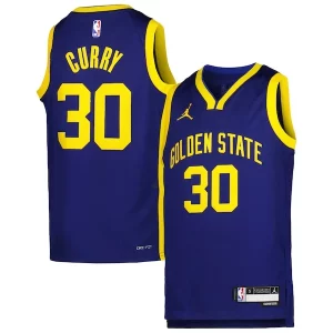 Versátil Stephen Curry Golden State Warriors Jordan Brand Youth Swingman Jersey Statement Edition Blue  para la gran final