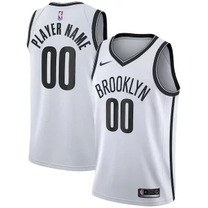 Moderno Increíble Brooklyn Nets Nike 2020/21 Swingman Custom Jersey Association Edition White  para la gran final