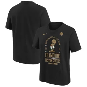 Genial Bonito Fantástico Boston Celtics Nike Youth 18 Time NBA Finals Champions Locker Room T Shirt Black  para la gran final