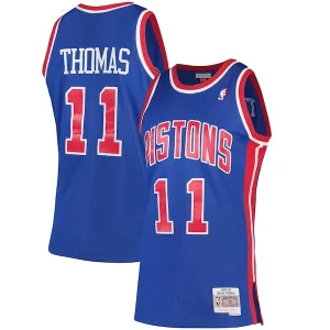 Hermoso Genial Isiah Thomas Detroit Pistons 1988/89 Hardwood Classics Swingman Jersey Blue  para la gran final