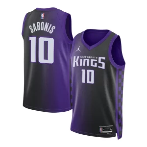 Bonito Encantador Domantas Sabonis Sacramento Kings Jordan Brand Unisex Swingman Jersey Statement Edition Purple  para la gran final