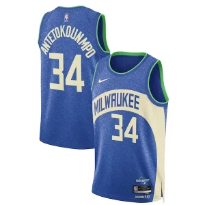 Cool Moderno Giannis Antetokounmpo Milwaukee Bucks Nike Unisex 2023/24 Swingman Jersey Blue City Edition  para la gran final