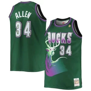 Moderno Ray Allen Milwaukee Bucks Big & Tall 1996/97 Hardwood Classics Swingman Jersey Hunter Green  para la gran final