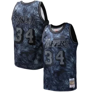 Original Fácil de llevar Duradero Shaquille O'Neal Los Angeles Lakers Hardwood Classics 1996/97 Tie Dye Swingman Jersey Black  para la gran final