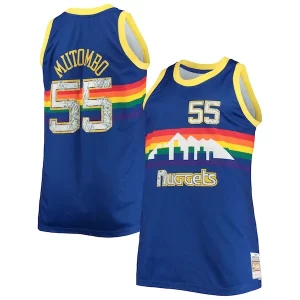Cool Dikembe Mutombo Denver Nuggets Big & Tall 1991/92 NBA 75th Anniversary Diamond Swingman Jersey Blue  para la gran final