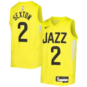 Lujoso Genial Fácil de llevar Collin Sexton Utah Jazz Nike Youth Swingman Jersey Icon Edition Yellow  para la gran final
