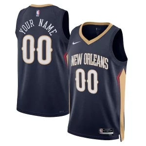 Maravilloso Sofisticado New Orleans Pelicans Nike Unisex 2022/23 Swingman Custom Jersey Navy Icon Edition  para la gran final