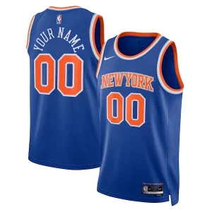 Perfecto New York Knicks Nike Unisex Swingman Custom Jersey Blue Icon Edition  para la gran final