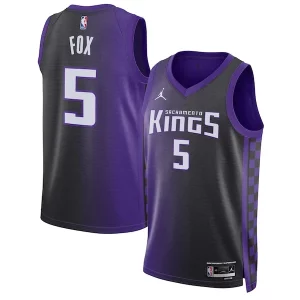Elegante Encantador Clásico De'Aaron Fox Sacramento Kings Jordan Brand Unisex Swingman Jersey Statement Edition Purple  para la gran final