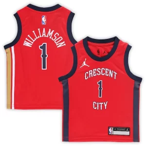 Clásico Zion Williamson New Orleans Pelicans Jordan Brand Preschool 2022/23 Replica Jersey Statement Edition Red  para la gran final