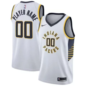 Práctico Clásico Bonito Indiana Pacers Nike 2020/21 Swingman Custom Jersey Association Edition White  para la gran final