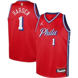 Resistente Fantástico James Harden Philadelphia 76ers Jordan Brand Youth Swingman Jersey Statement Edition Red  para la gran final