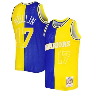 Resistente Chris Mullin Golden State Warriors Hardwood Classics 1993/94 Split Swingman Jersey Royal/Gold  para la gran final
