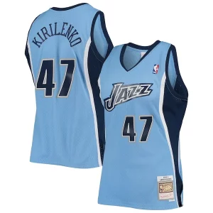 Perfecto Andrei Kirilenko Utah Jazz 2009/10 Hardwood Classics Swingman Jersey Powder Blue  para la gran final