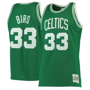 Fantástico Hermoso Larry Bird Boston Celtics Hardwood Classics Swingman Jersey Kelly Green/White  para la gran final