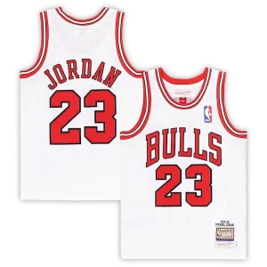 Comodo Michael Jordan Chicago Bulls Preschool 1997/98 Hardwood Classics Authentic Jersey White/Black/Red  para la gran final