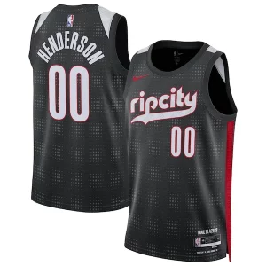 Fantástico Scoot Henderson Portland Trail Blazers Nike Unisex 2024/25 Swingman Player Jersey City Edition Black  para la gran final