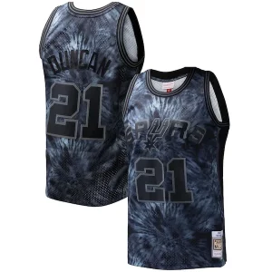 Perfecto Tim Duncan San Antonio Spurs Hardwood Classics 1998/99 Tie Dye Swingman Jersey Black  para la gran final