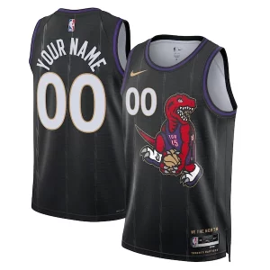 Clásico Toronto Raptors Nike Unisex 2024/25 Custom Swingman Jersey City Edition Black  para la gran final