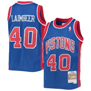 Duradero Bill Laimbeer Detroit Pistons Youth 1988/89 Hardwood Classics Swingman Jersey Blue  para la gran final