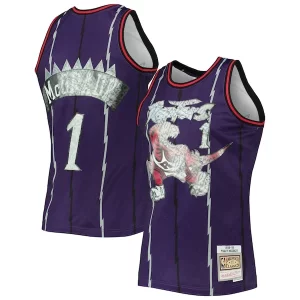 Original Estupendo Comodo Tracy McGrady Toronto Raptors 1998/99 Hardwood Classics NBA 75th Anniversary Diamond Swingman Jersey Purple  para la gran final