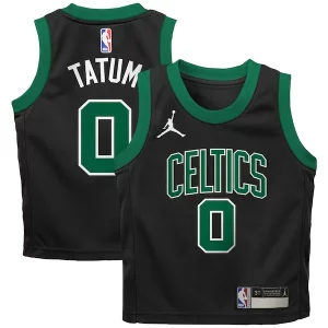 Comodo Jayson Tatum Boston Celtics Jordan Brand Preschool 2022/23 Replica Jersey Statement Edition Black  para la gran final