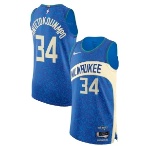 Comodo Nike Giannis Antetokounmpo Milwaukee Bucks Authentic Jersey City Edition Blue  para la gran final