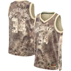 Increíble Giannis Antetokounmpo Milwaukee Bucks Nike Unisex Select Series Swingman Jersey Brown  para la gran final