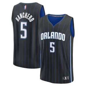 Fácil de llevar Bonito Paolo Banchero Orlando Magic Youth Fast Break Replica Player Jersey Icon Edition Black  para la gran final