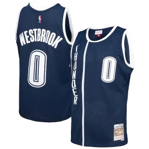 Fantástico Russell Westbrook Oklahoma City Thunder 2015/16 Swingman Jersey Blue  para la gran final