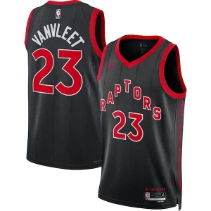 Hermoso Fred VanVleet Toronto Raptors Jordan Brand Unisex Swingman Jersey Statement Edition Black  para la gran final
