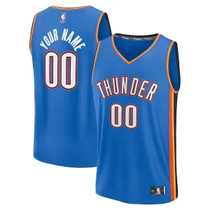 Magnífico Chulo Atractivo Oklahoma City Thunder Fast Break Custom Replica Jersey Icon Edition Blue  para la gran final