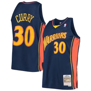 Lujoso Stephen Curry Golden State Warriors Hardwood Classics Swingman Jersey Navy/White  para la gran final