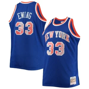 Cool Patrick Ewing New York Knicks Big & Tall 1991/92 NBA 75th Anniversary Diamond Swingman Jersey Blue  para la gran final