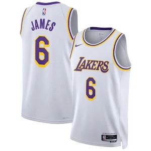 Fantástico Perfecto Cool LeBron James Los Angeles Lakers Nike Unisex Swingman Jersey Association Edition White  para la gran final