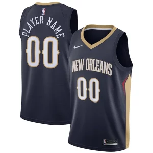 Original Hermoso Bonito New Orleans Pelicans Nike Swingman Custom Jersey Navy Icon Edition  para la gran final