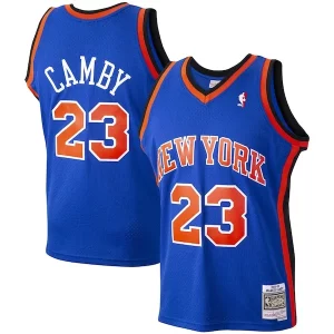 Práctico Maravilloso Comodo Marcus Camby New York Knicks 1998/99 Hardwood Classics Swingman Jersey Blue  para la gran final