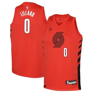 Delicioso Damian Lillard Portland Trail Blazers Jordan Brand Youth Swingman Jersey Statement Edition Red  para la gran final
