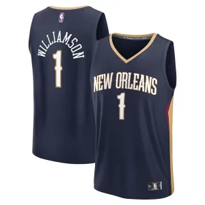 Fácil de llevar Práctico Zion Williamson New Orleans Pelicans Youth Fast Break Replica Player Jersey Icon Edition Navy  para la gran final