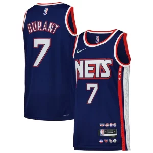 Único Atractivo Clásico Kevin Durant Brooklyn Nets Nike Swingman Player Jersey City Edition Blue/Gray  para la gran final