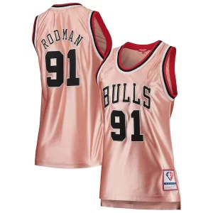 Resistente Maravilloso Único Dennis Rodman Chicago Bulls Women's 75th Anniversary Rose Gold 1997 Swingman Jersey Pink  para la gran final