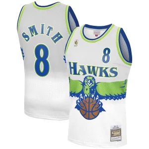 Moderno Elegante Steve Smith Atlanta Hawks 1996 97 Hardwood Classics Reload 3.0 Swingman Jersey White  para la gran final