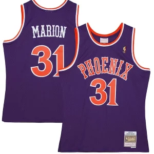 Único Comodo Shawn Marion Phoenix Suns 2001/02 Hardwood Classics Swingman Jersey Purple  para la gran final