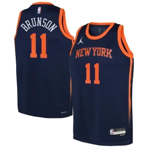 Chulo Resistente Fácil de llevar Jalen Brunson New York Knicks Jordan Brand Youth Swingman Jersey Statement Edition Navy  para la gran final